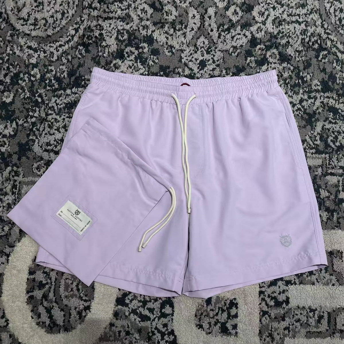Brunello Cucinelli Men's Summer Solid Color Polyester Casual Drawstring Shorts #77362
