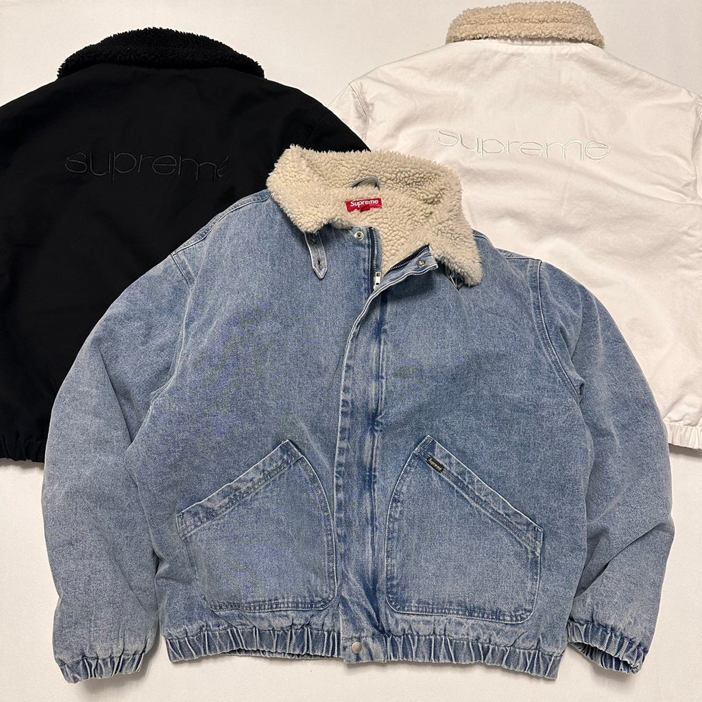 Supreme Men's And Women's Fall And Winter Solid Color Removable Hood Lamb's Wool Lining Long Sleeved Denim Jacket #74563