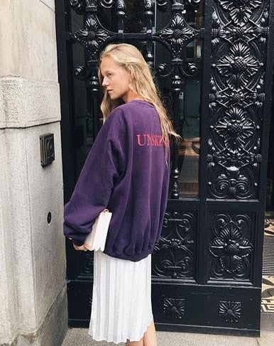 Vetements Men's Spring And Autumn Purple Back Letter Printed Round Neck Hooded Logo Embroidered Long Sleeve Hoodie Sweatshirt #81579