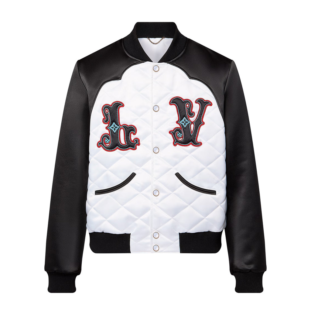 Louis Vuitton Men's Autumn and Winter Color Blocking Letter Logo Embroidery Single Breasted Pilot Long Sleeve Jacket #73238