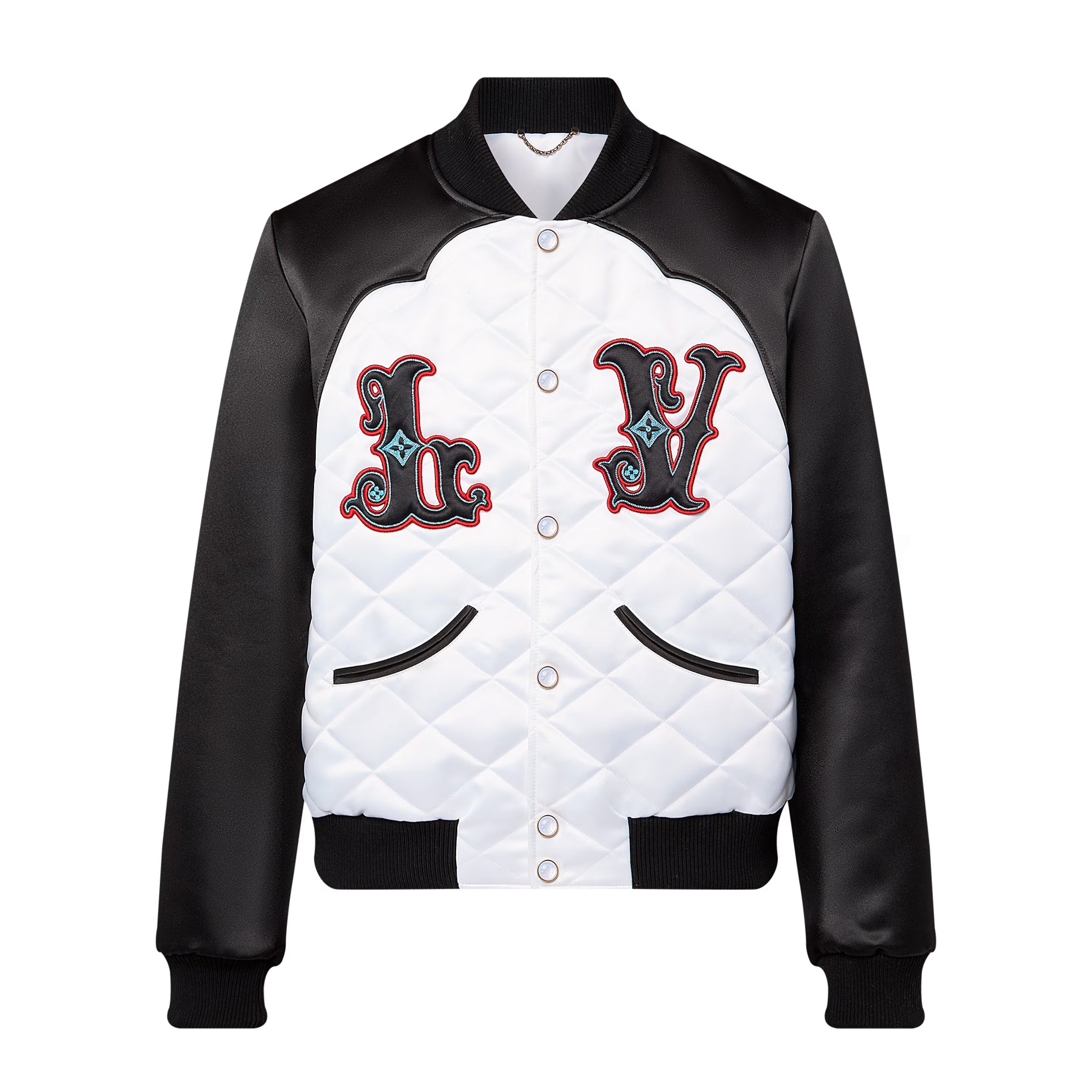 Louis Vuitton Men's Autumn and Winter Color Blocking Letter Logo Embroidery Single Breasted Pilot Long Sleeve Jacket #73238