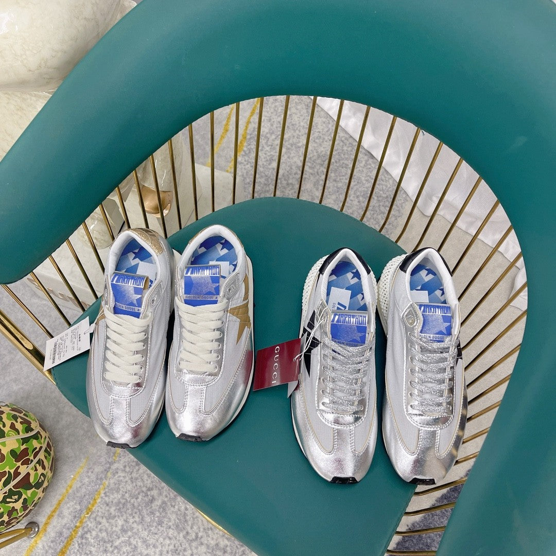 Golden Goose Marathon Vintage Athletics Women's Men's Sneakers Pentagram Thick Bottom Sports Casual Shoes Dirty Shoes Sneakers #81218