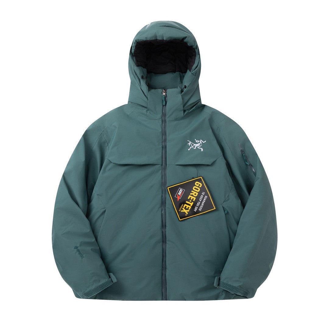 Arcteryx Autumn And Winter Solid Color Zipper Waterproof Windproof Long-Sleeved Hooded Jacket #73572