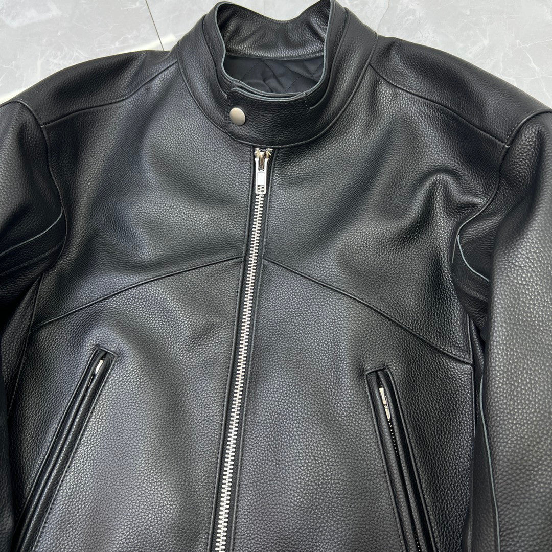 Vetements Black Short Sleeved Leather Jacket #21919