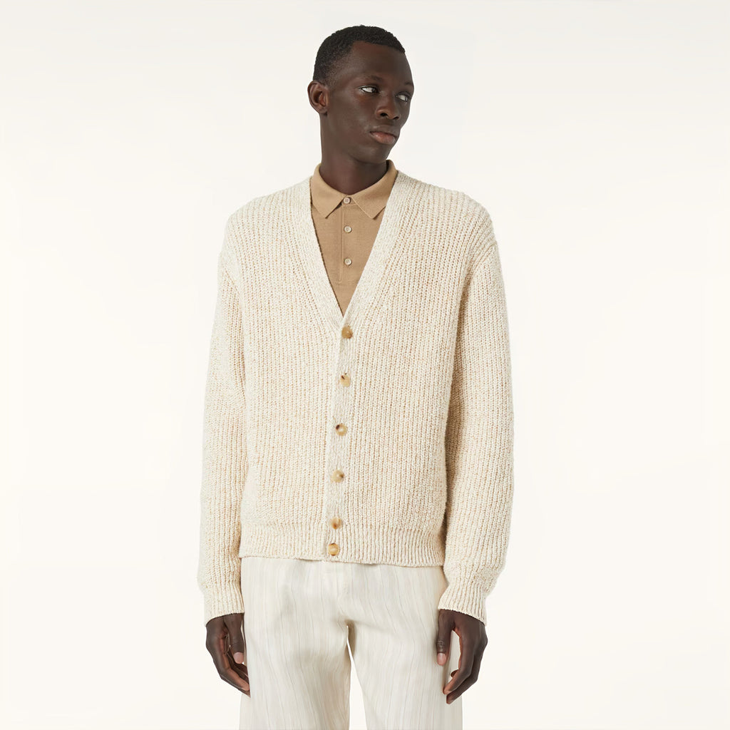 Loro Piana Meina Men's Cardigan Cotton V-neck Fashion Temperament Single-breasted Knitted Cardigan Fall And Winter Casual Comfortable Knitwear Ngvp #2482