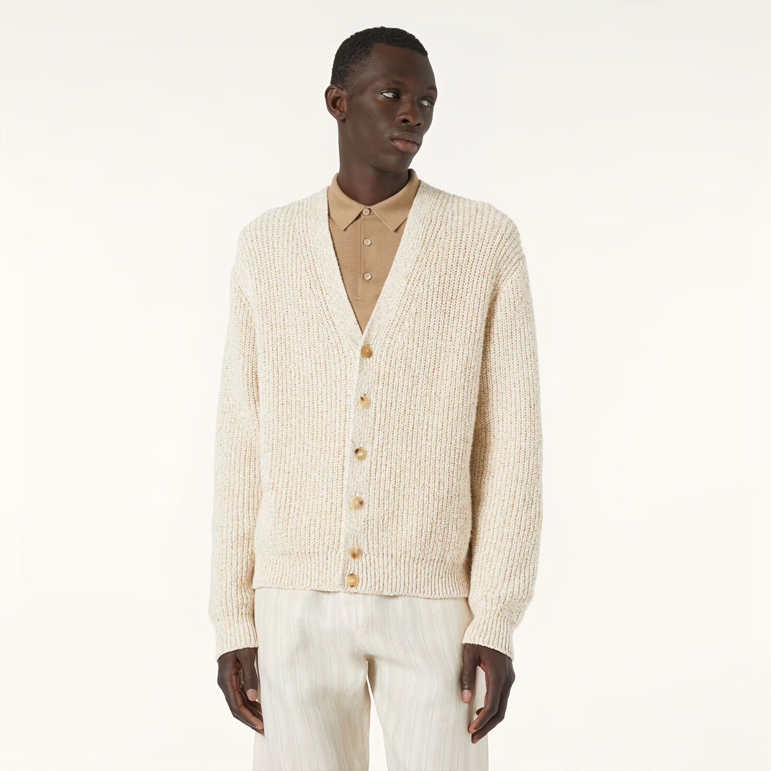 Loro Piana Meina Men's Cardigan Cotton V-neck Fashion Temperament Single-breasted Knitted Cardigan Fall And Winter Casual Comfortable Knitwear Ngvp #2482