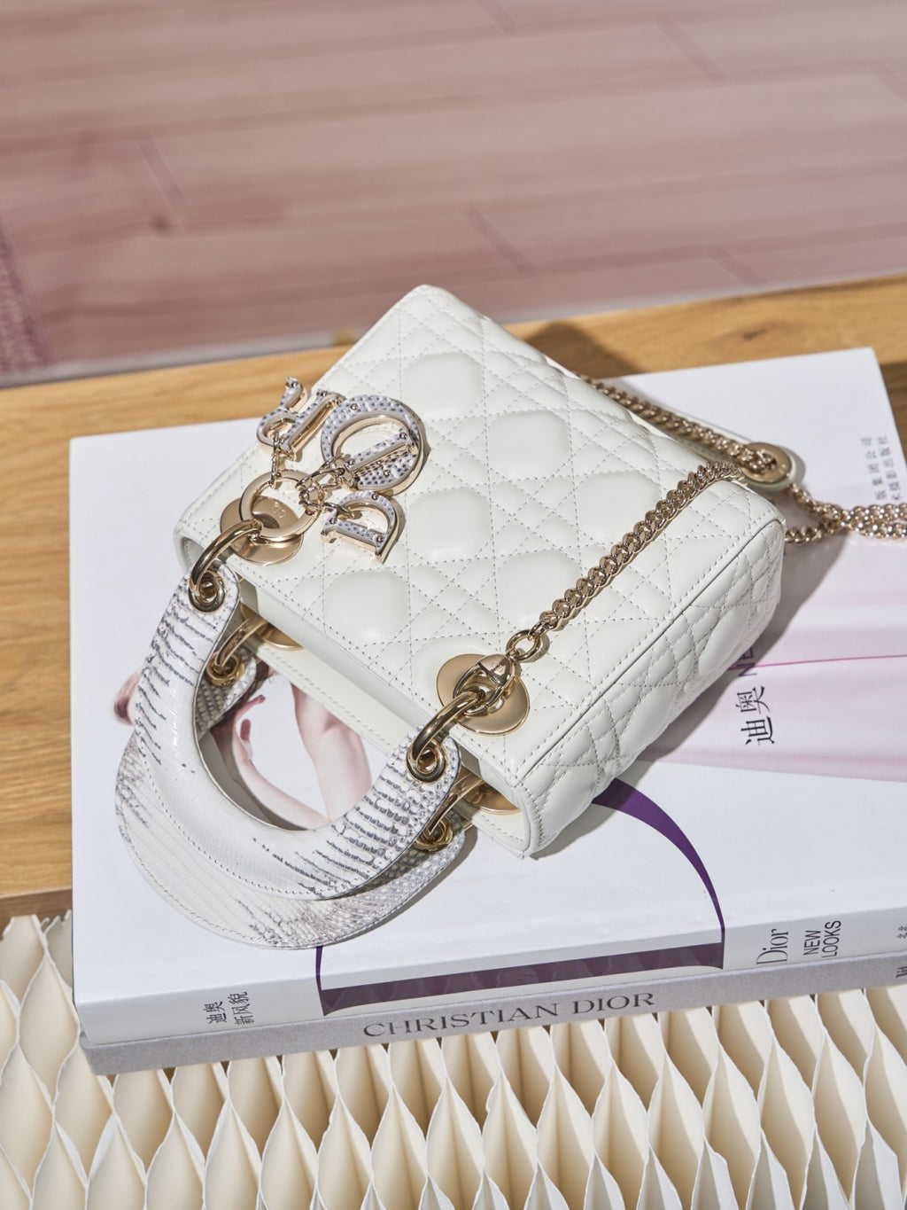 Dior Women's Fashion Classic Logo Badge Decorated Leather Chain Handbag Tote Shoulder Bag Bags #78757