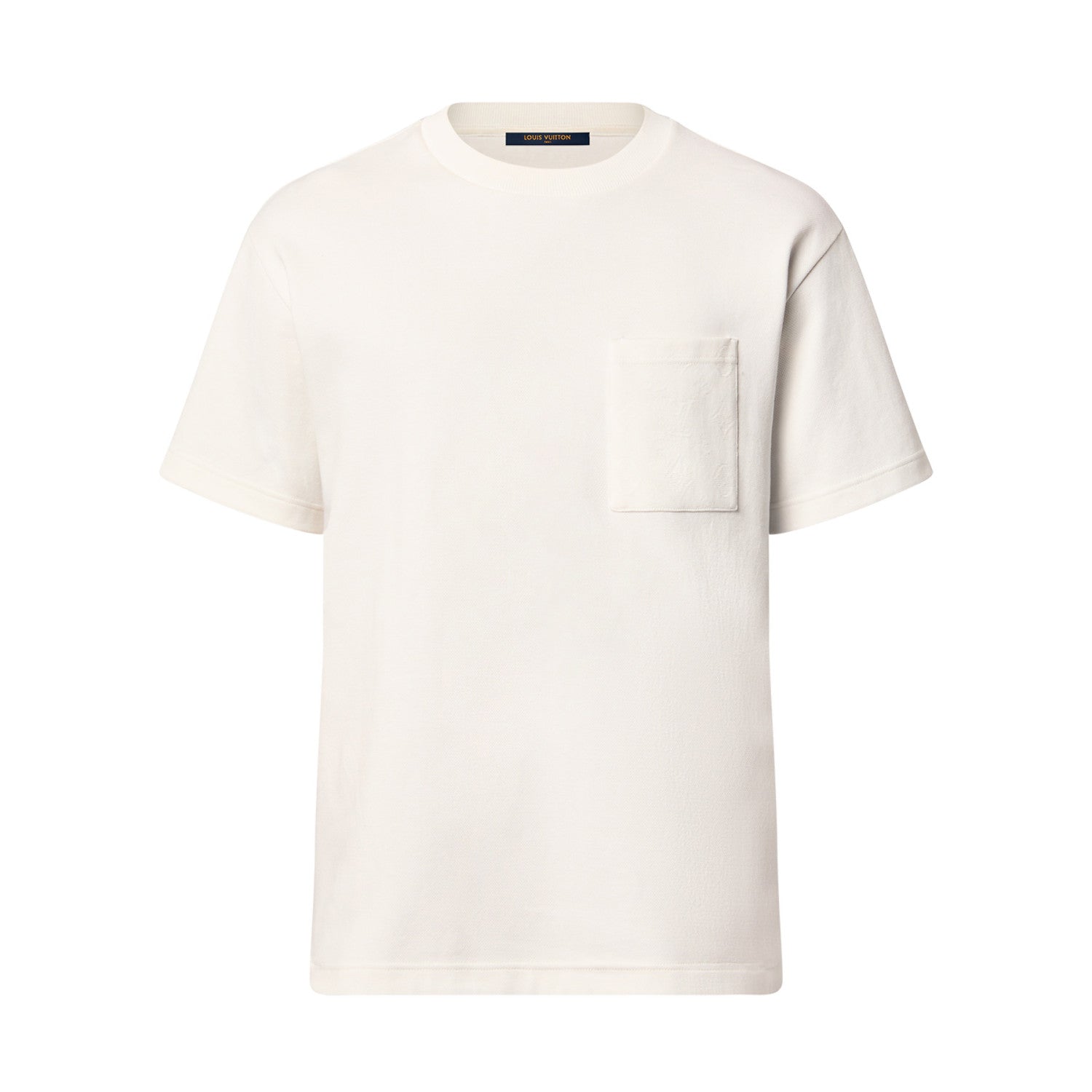 Louis Vuitton Men's Summer Solid Colour Pocket Round Neck Cotton Short Sleeve T-Shirt #99494