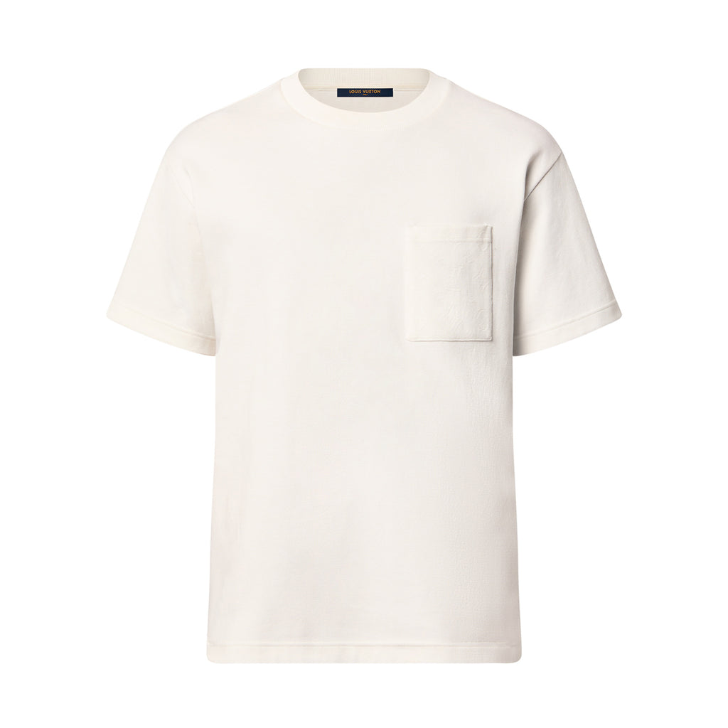 Louis Vuitton Men's Summer Solid Colour Pocket Round Neck Cotton Short Sleeve T-Shirt #99494