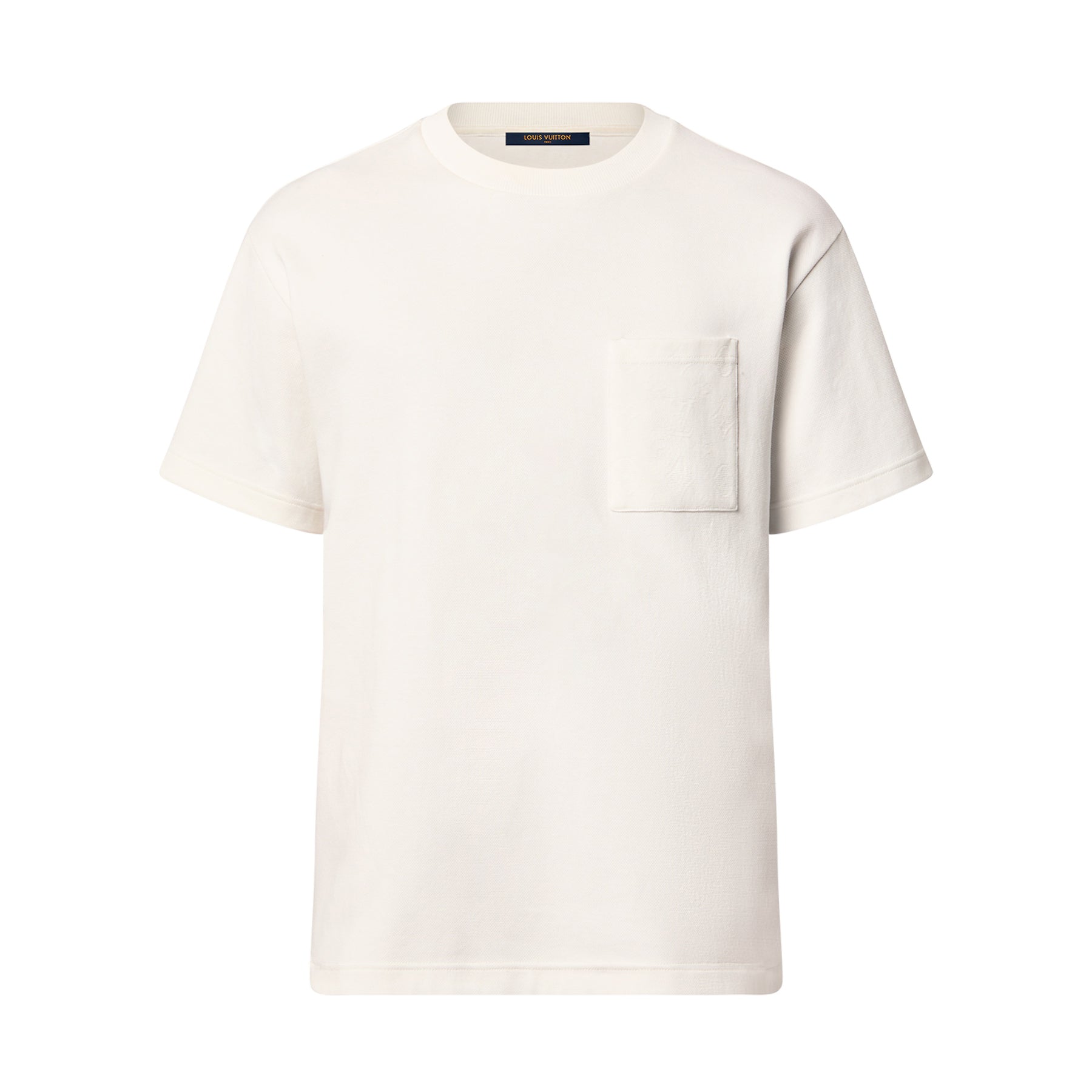 Louis Vuitton Men's Summer Solid Colour Pocket Round Neck Cotton Short Sleeve T-Shirt #99494