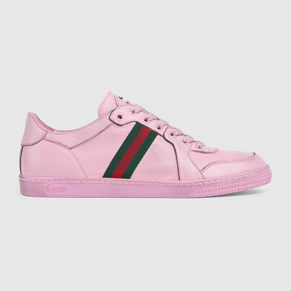 GUCCI Men's Stretch Low-top Sneaker in Sand and  GG canvas #383928