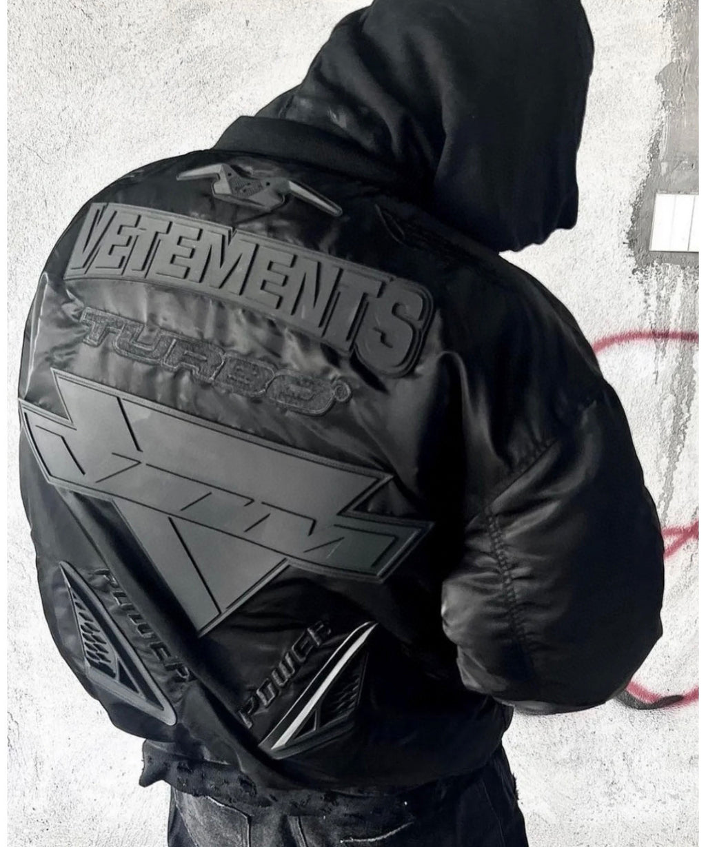 Vetements Embossed Letter Zip Sports Jacket #96689