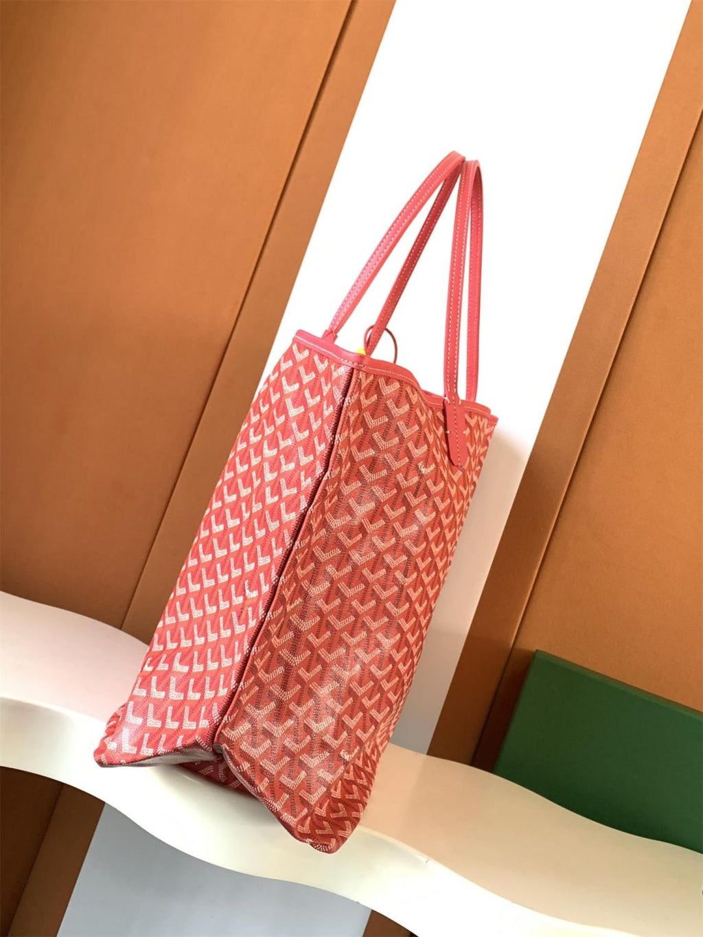 GOYARD Saint Louis Women's Solid Color Y Printing Double Sided Canvas Spell Cowhide Shopping Bag Tote Bags #76436