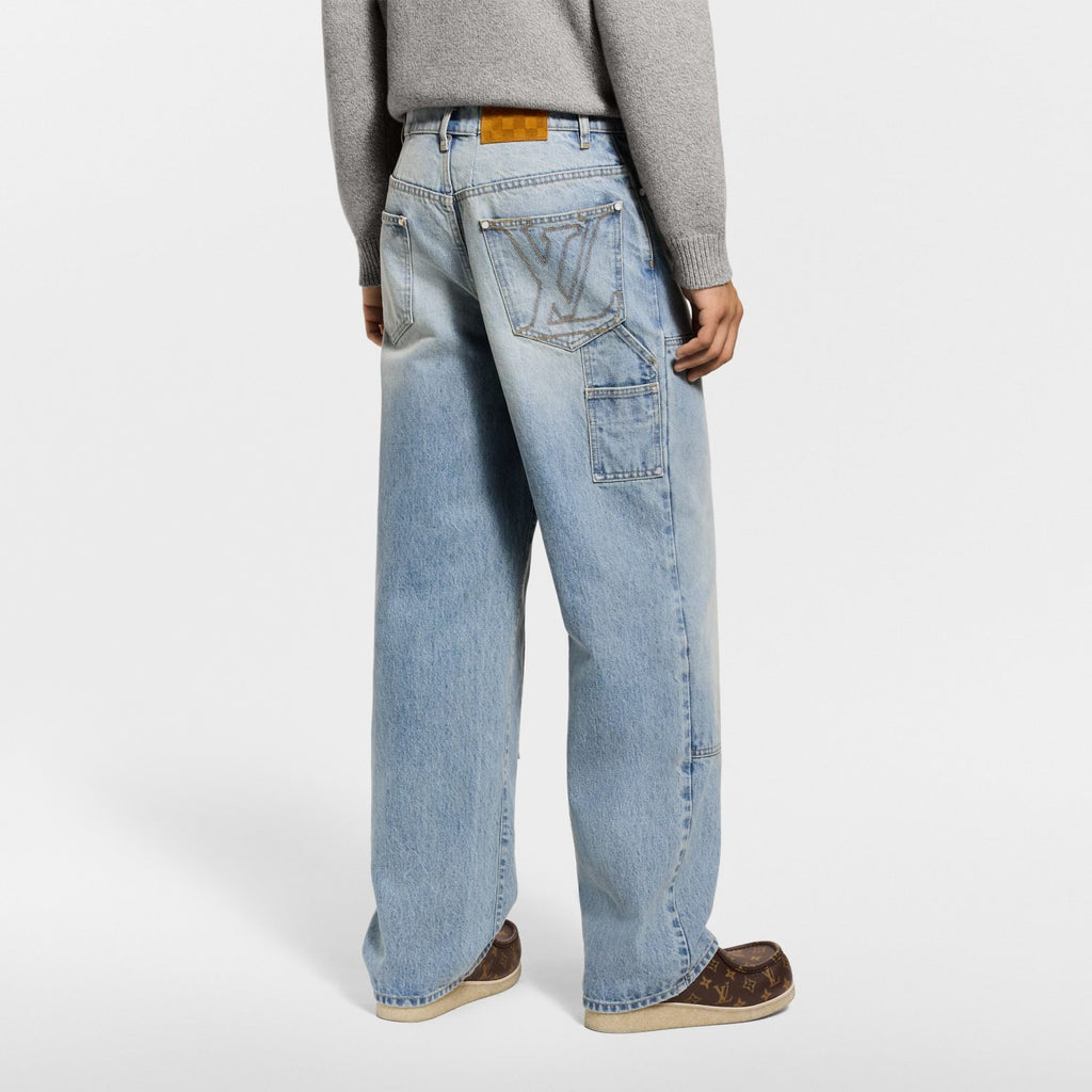 Louis Vuitton Hooded Workwear Denim Blouson Denim Carpenter Pants 1AJBAO 1AJBKS #335609