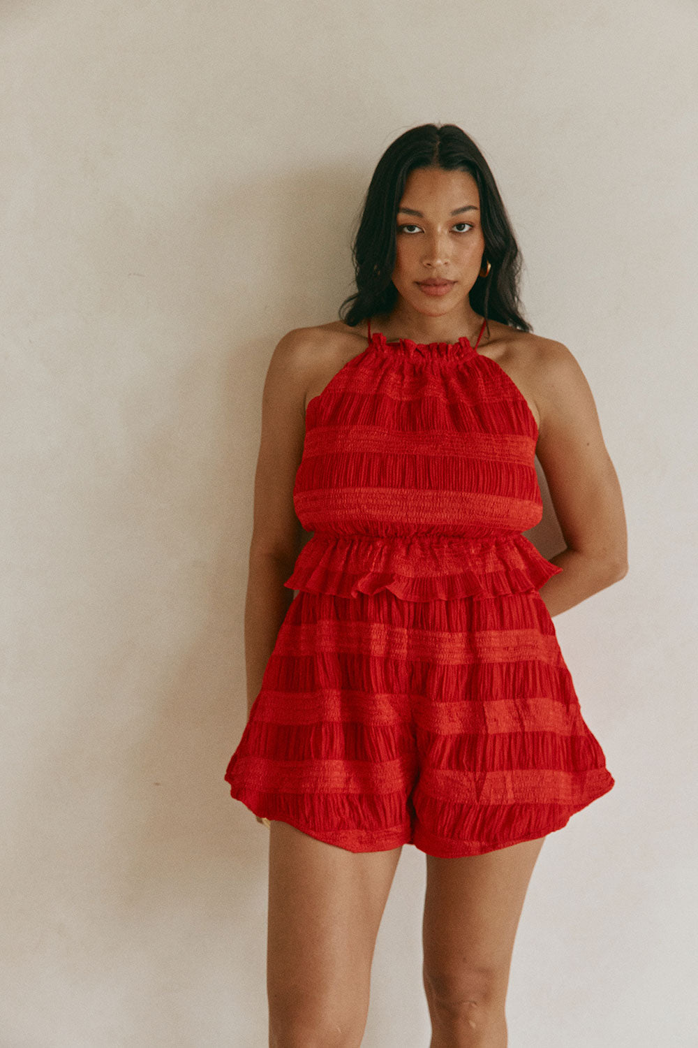 Adira Playsuit - Red