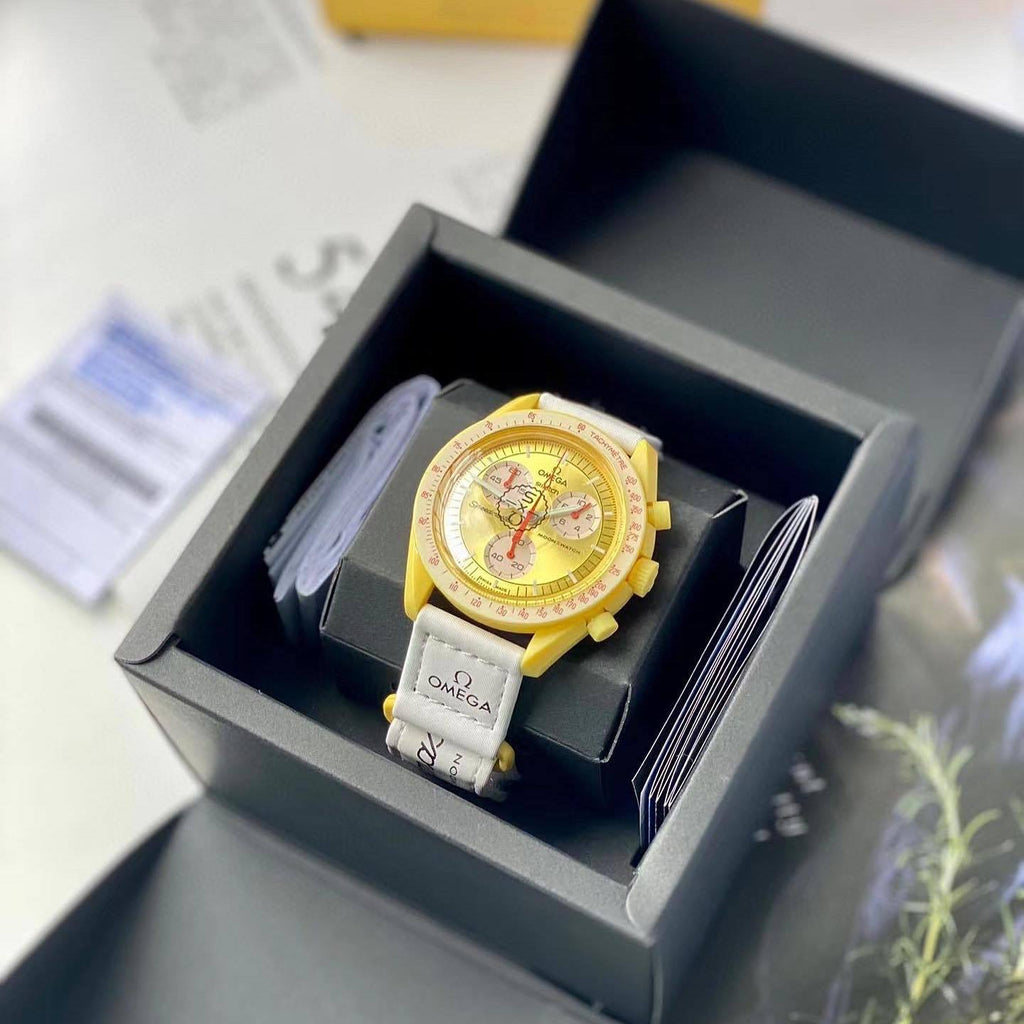 OMEGA Quartz Ceramic Planet 42mm Magic Wristband Casual Watch #81212