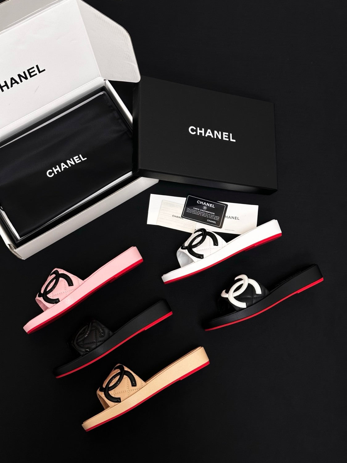 Chanel CC Vintage Diamond Slippers#380066