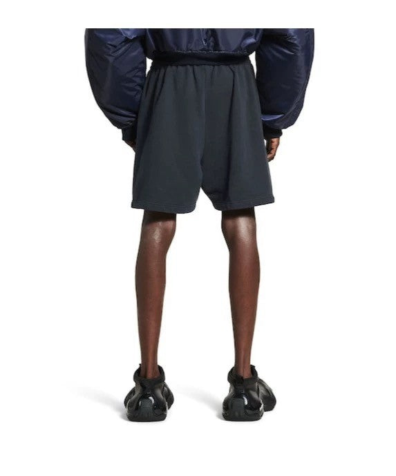 Balenciaga Men's Summer Solid Colour Tape Covered Embroidered Logo Cotton Sports Shorts #77122