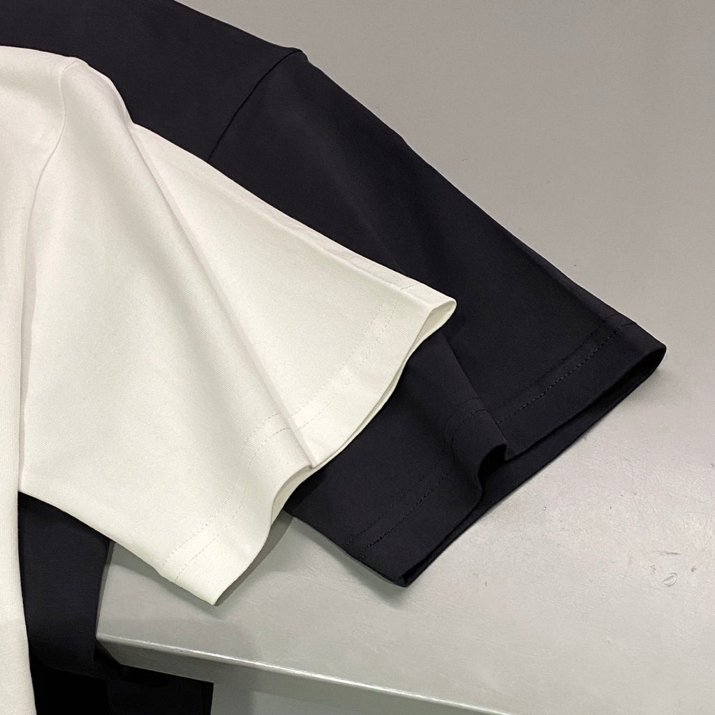Balenciaga Men's Summer Solid Color Letter Print Round Neck Cotton Short Sleeve T-Shirt #77751
