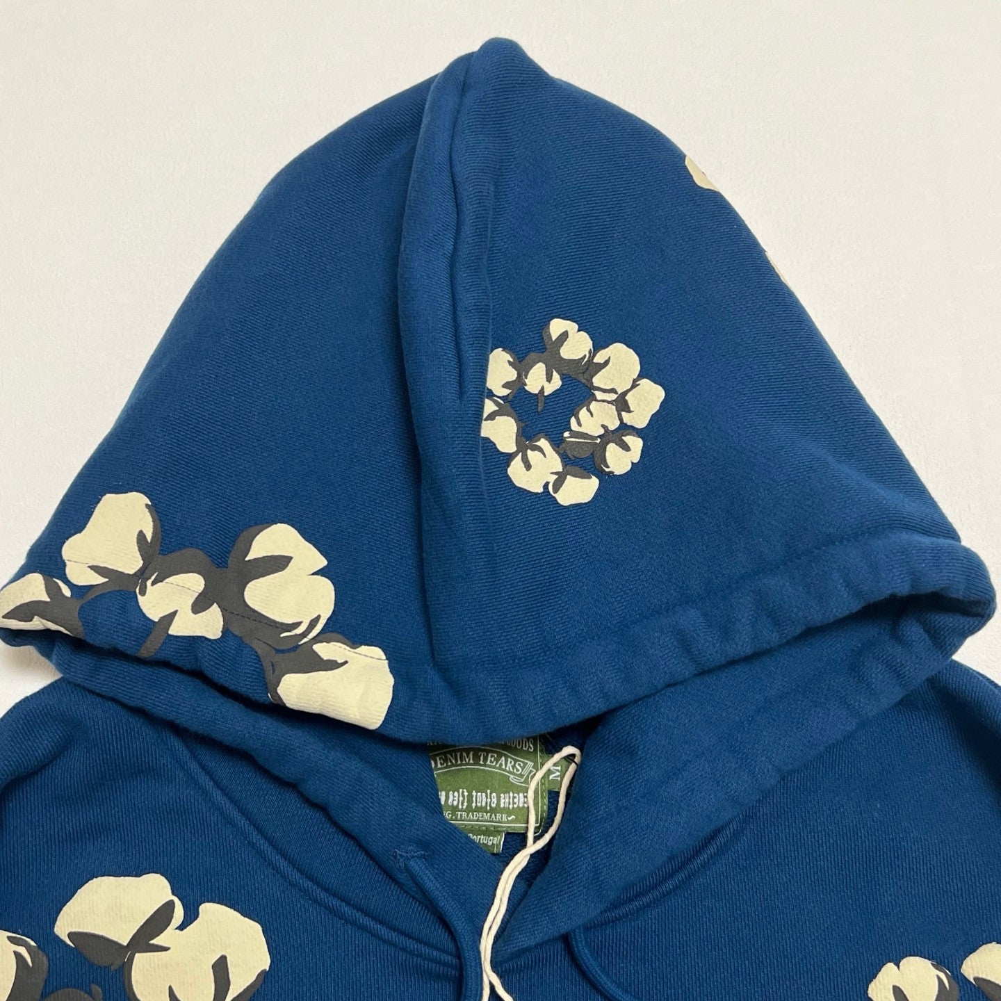 Denim Tears Cactus Tears Wreath Floral Print Hooded Sweatshirt Casual Tie Drawstring With Loose Sweatpants #71879