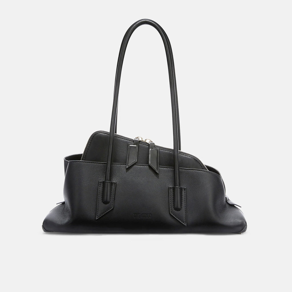 The Attico ''la Passeggiata Small'' Black Top Handle Women's Spring And Summer Fashion Shaped Clutch Bag Underarm Bag Fashion Design Modern Bags Ngvp #1721