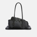 The Attico ''la Passeggiata Small'' Black Top Handle Women's Spring And Summer Fashion Shaped Clutch Bag Underarm Bag Fashion Design Modern Bags Ngvp #1721