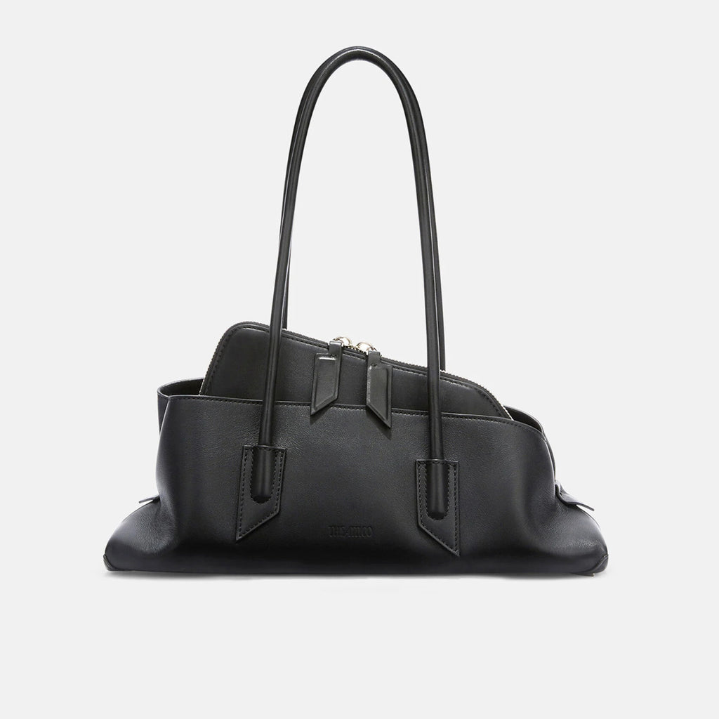The Attico ''la Passeggiata Small'' Black Top Handle Women's Spring And Summer Fashion Shaped Clutch Bag Underarm Bag Fashion Design Modern Bags Ngvp #1721