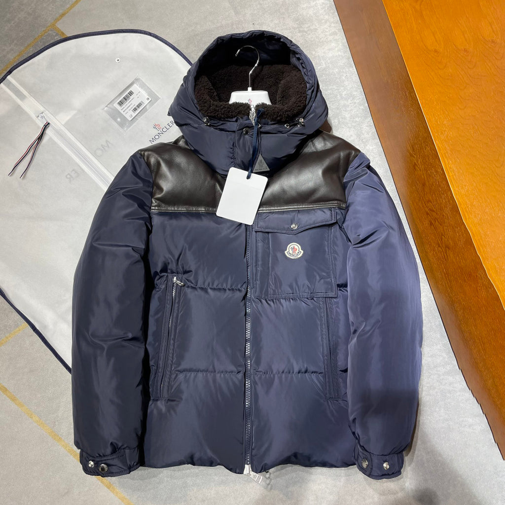 Moncler Men's Autumn and Winter Solid Color Zipper Detachable Hood Short Long Sleeve Puffer Down Jacket #73324