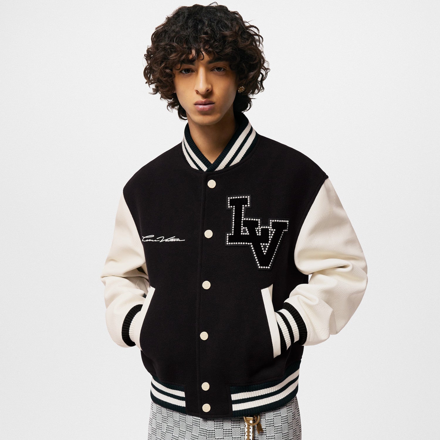 Louis Vuitton Men's Autumn and Winter Color Blocking Logo Letter Printing Long Sleeve Single Breasted Baseball Jacket #98859