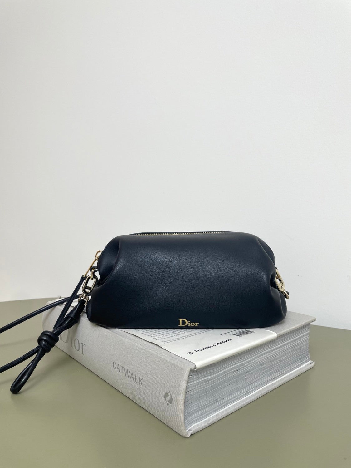 DIOR Dior Bow Pouch Black Supple Lambskin #380535