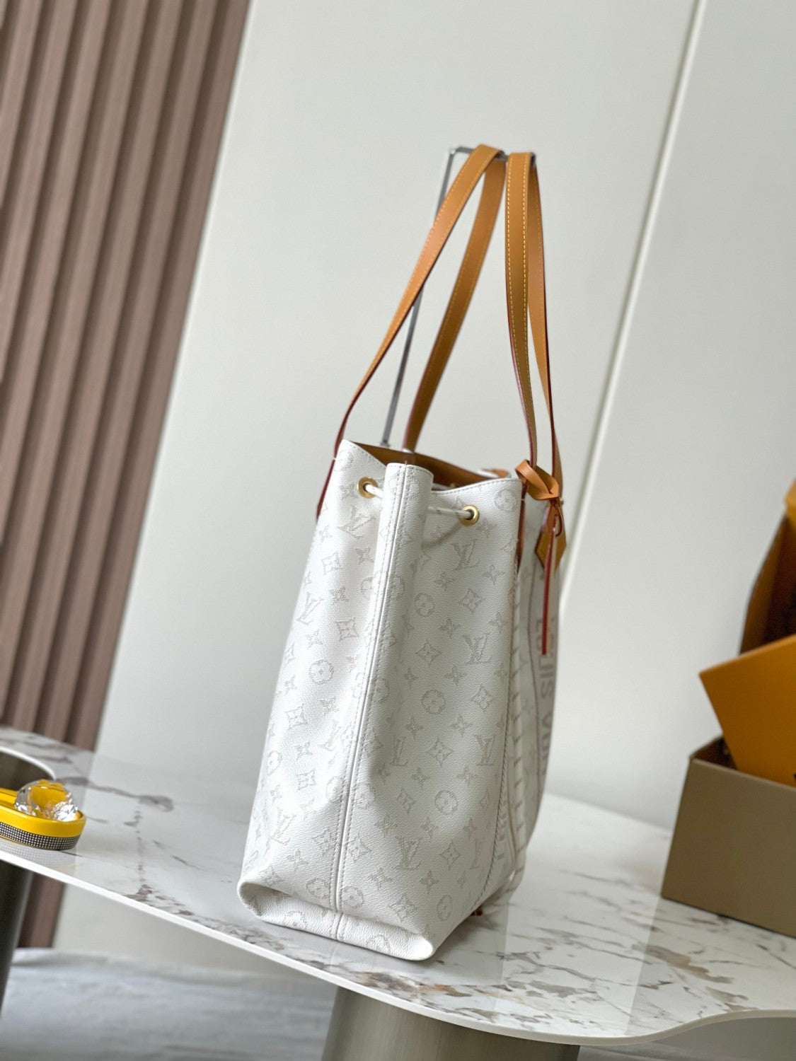 Louis Vuitton Marina Tote Women's Solid Color Letter Logo Coated Canvas Drawstring Shopping Bag Tote Bags #77455
