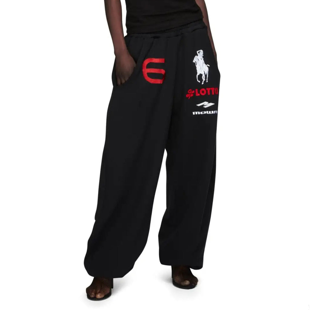 Mowalola Atl Opium Yvl Style Angel War Horse Embroidered Baggy Loose Wide Leg Sweatpants Men's Spring And Fall Fashion Pants #81432