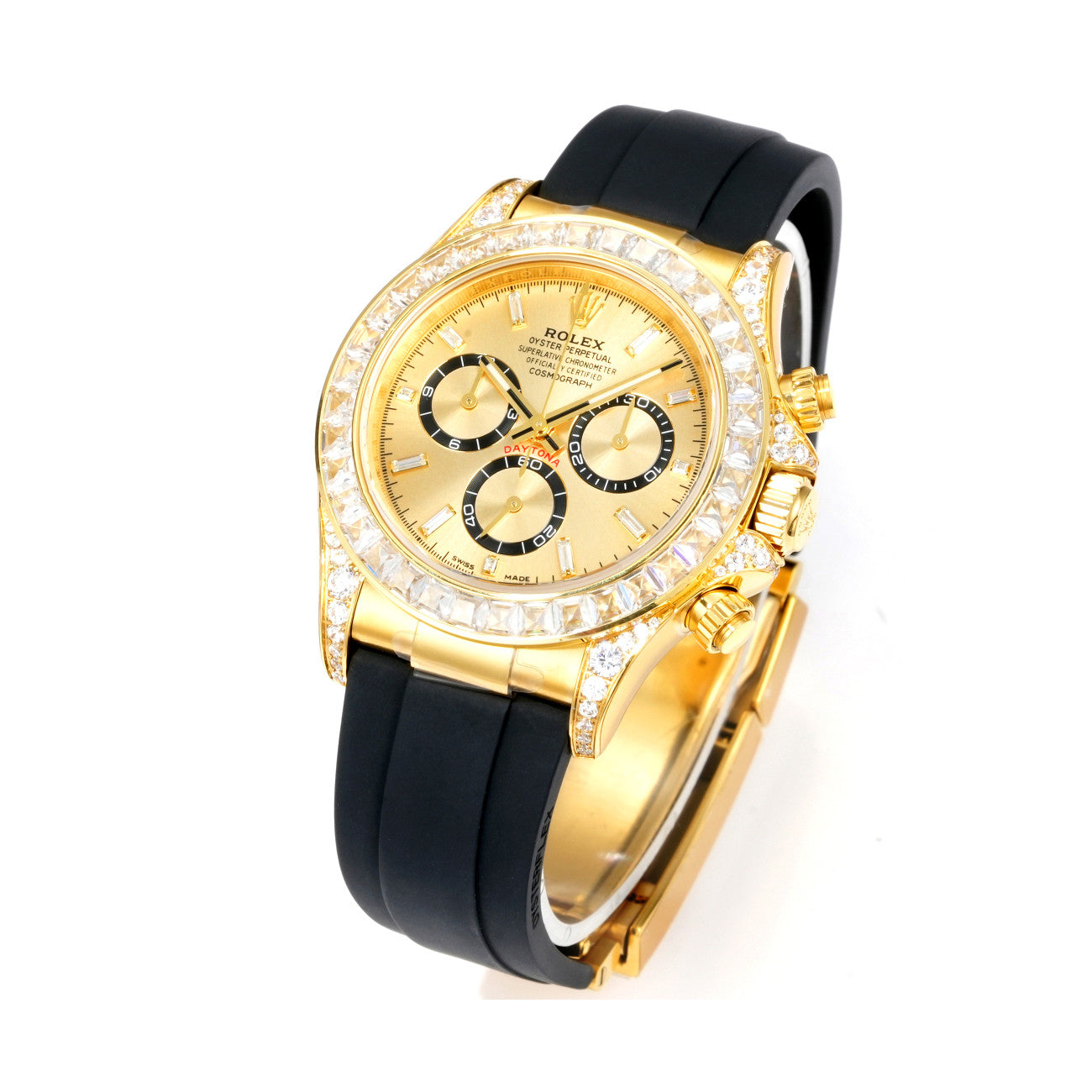 Rolex Men's Automatic Mechanical Movement 100 Meter Water Resistant Dial Watch with Diamonds #75356