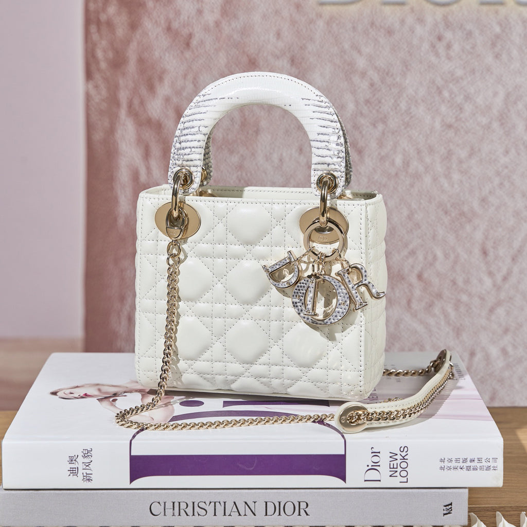 Dior Women's Fashion Classic Logo Badge Decorated Leather Chain Handbag Tote Shoulder Bag Bags #78757