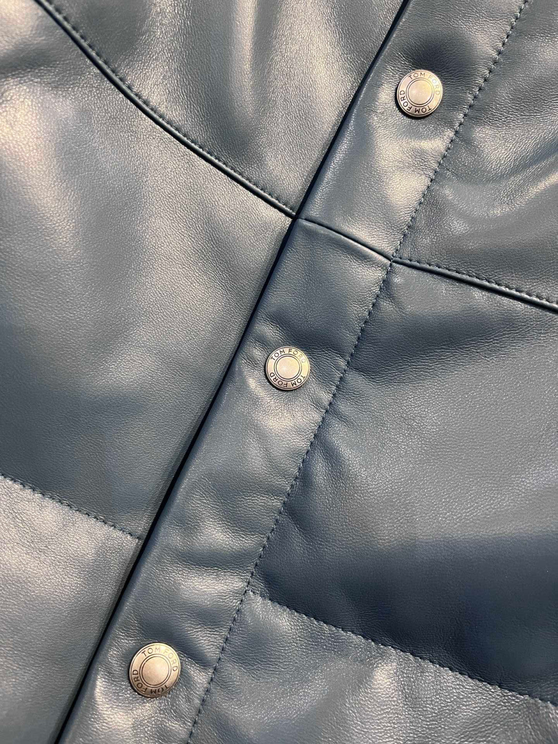 Tom Ford Leather Puffer Down Jacket Ngvp #6822