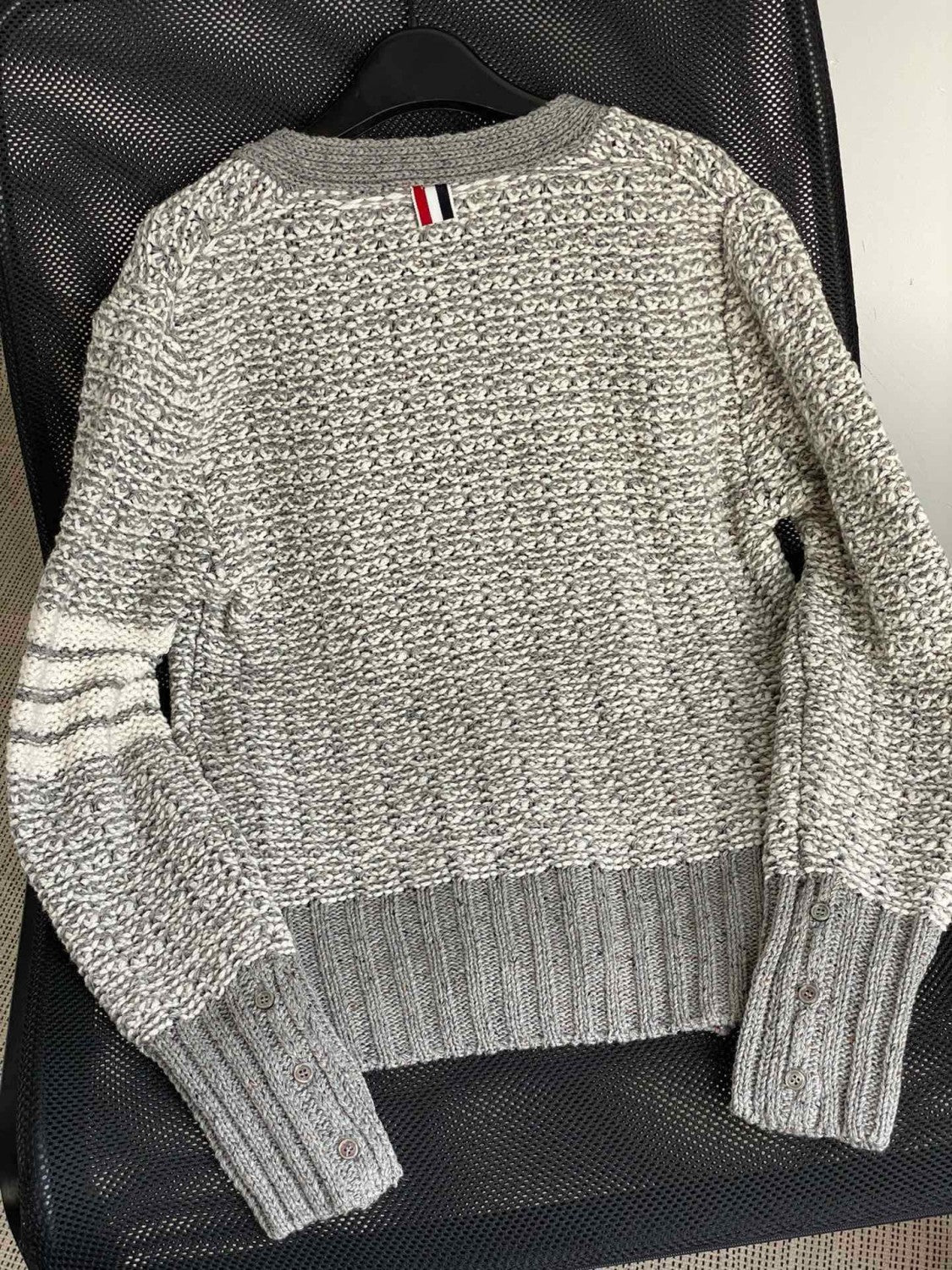 Thom Browne Men's Women's Autumn And Winter Solid Color Knit Long Sleeve Wool Cardigan Jacket Ngvp #9513