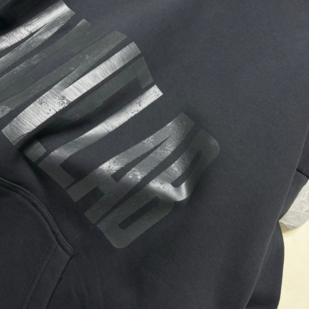 Balenciaga Men's Spring & Autumn Gray Letter Print Loose Hooded Drop Shoulder Long Sleeve Sweatshirt Tie Sweatpants Pants #73496