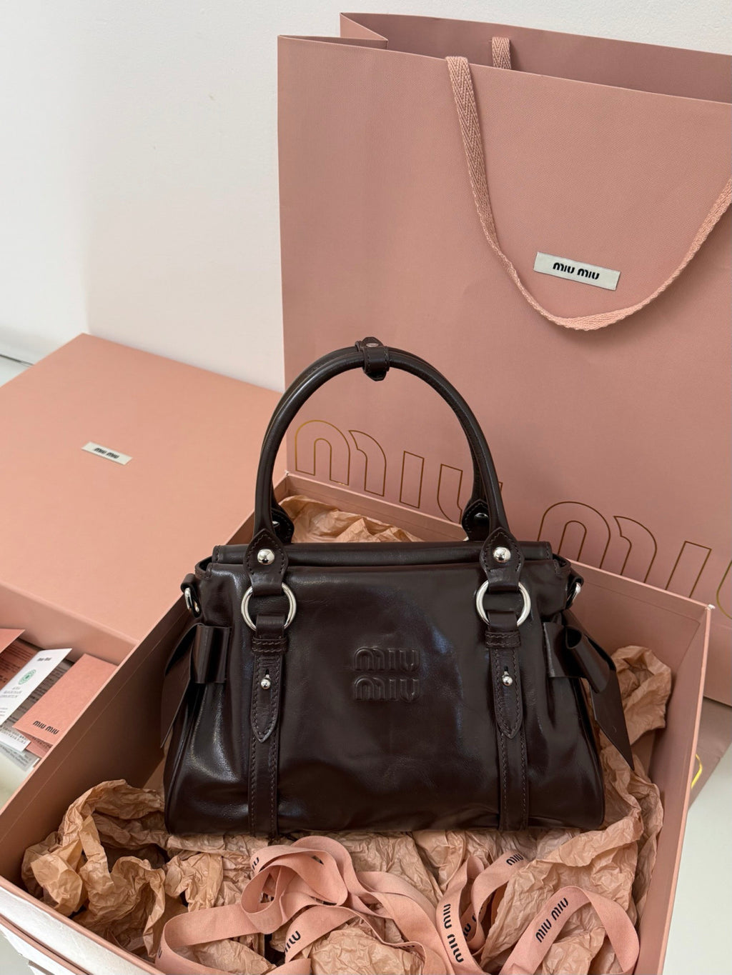 Miumiu Bow Motorcycle Bag #337185