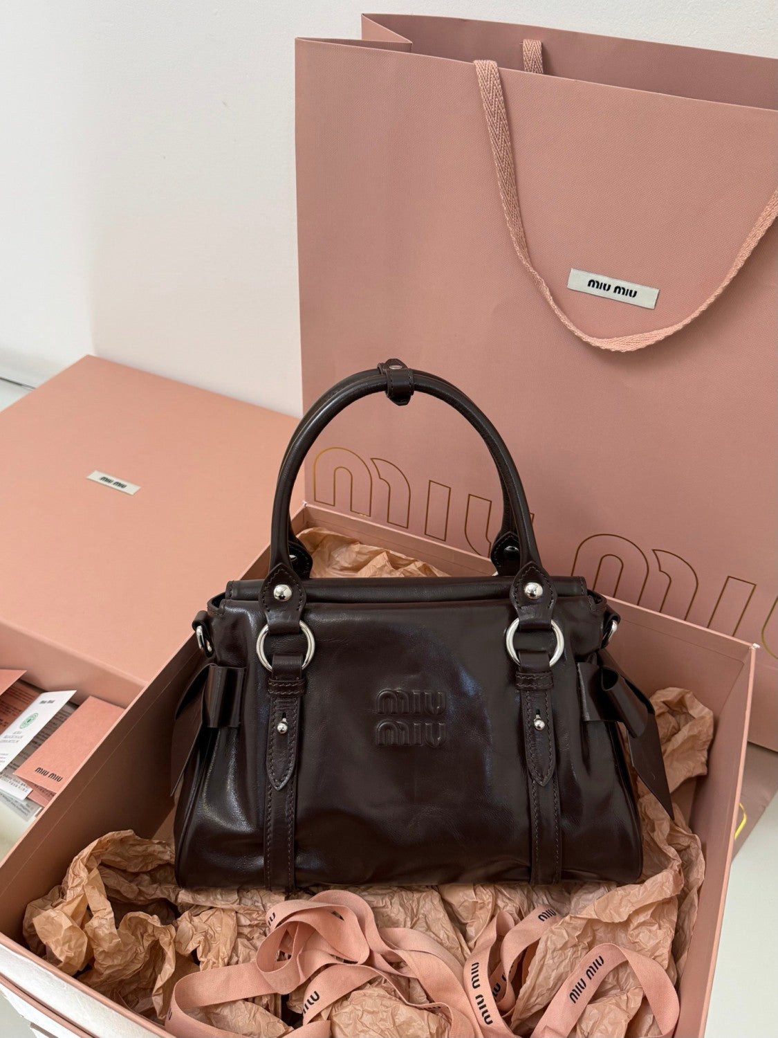 Miumiu Bow Motorcycle Bag #337185