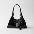 Prada Women's Fashion Classic Solid Color Leather Monogram Lock Clasp Medium Leather Tote Bag Shoulder Bag Bags #78672