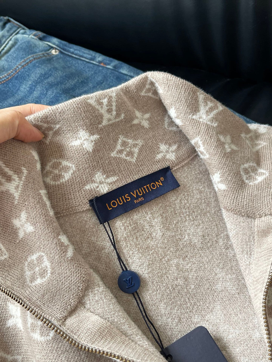 Louis Vuitton Ribbed Wool Half-Zip Pullove #333703