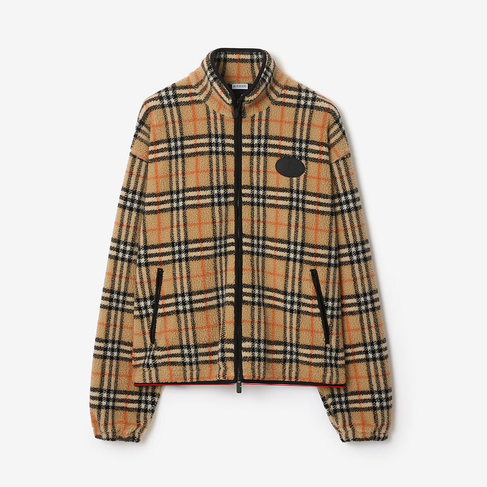 Burberry Check Wool Cashmere Blend Fleece #336391