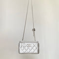 Chanel Women's Retro Vanity Series Solid Color Double C Adjustable Buckle Plaid Leather Shoulder Crossbody Casual Cosmetic Bag Bags #77857