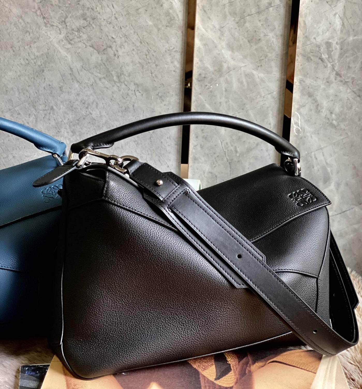 Loewe Classic Puzzle Cowhide Handbags Men Women Fashion Geometric Casual Temperament Commuter Crossbody Bag Bags #75373