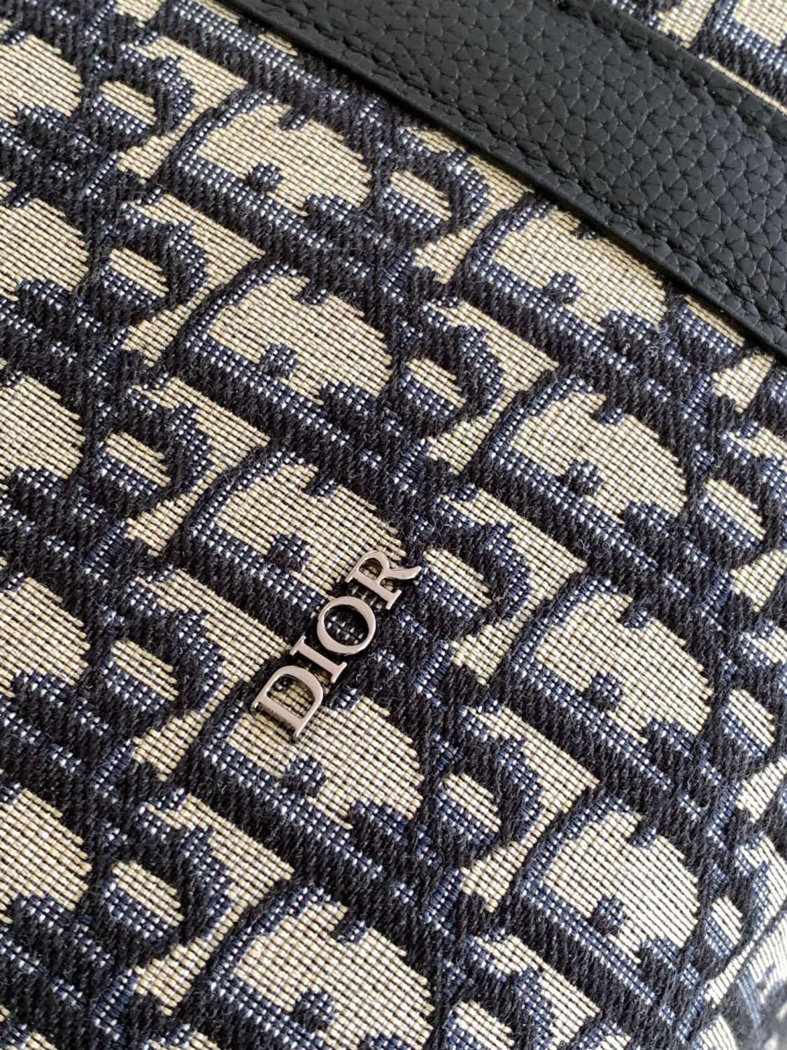 DIOR LINGOT 50 Men's and Women's Adjustable Shoulder Strap Letter Printed Leather Canvas Tote Travel Bag Bags #76472
