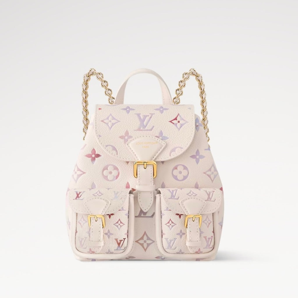 Louis Vuitton Dream Series Backpack Bag Black With Gradient Watercolour And Embossed Monogram Pattern Mini Backpack  Bags #82965A