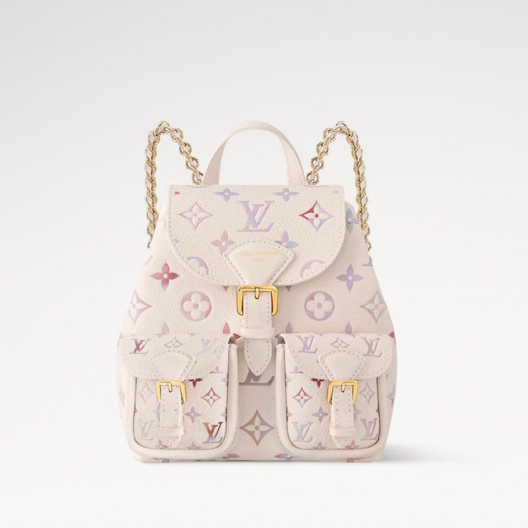 Louis Vuitton Dream Series Backpack Bag Black With Gradient Watercolour And Embossed Monogram Pattern Mini Backpack  Bags #82965A