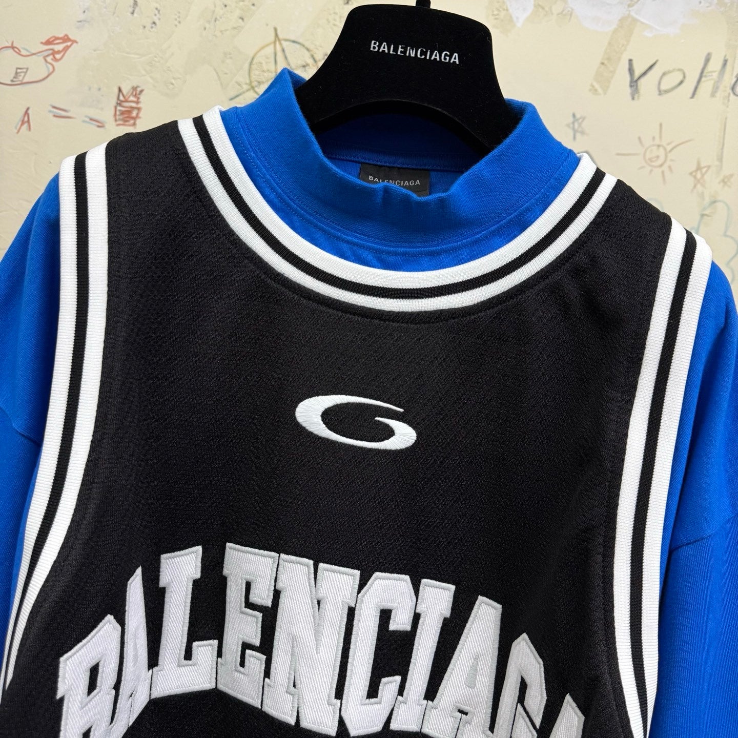 Balenciaga Men's Spring Summer Sport Mesh Plain Knit Layered Long Sleeve T-Shirt #76556