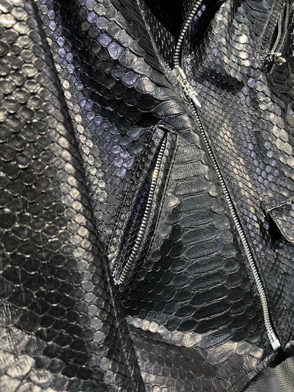 Chrome Hearts Scale Biker Leather Jacket #96638