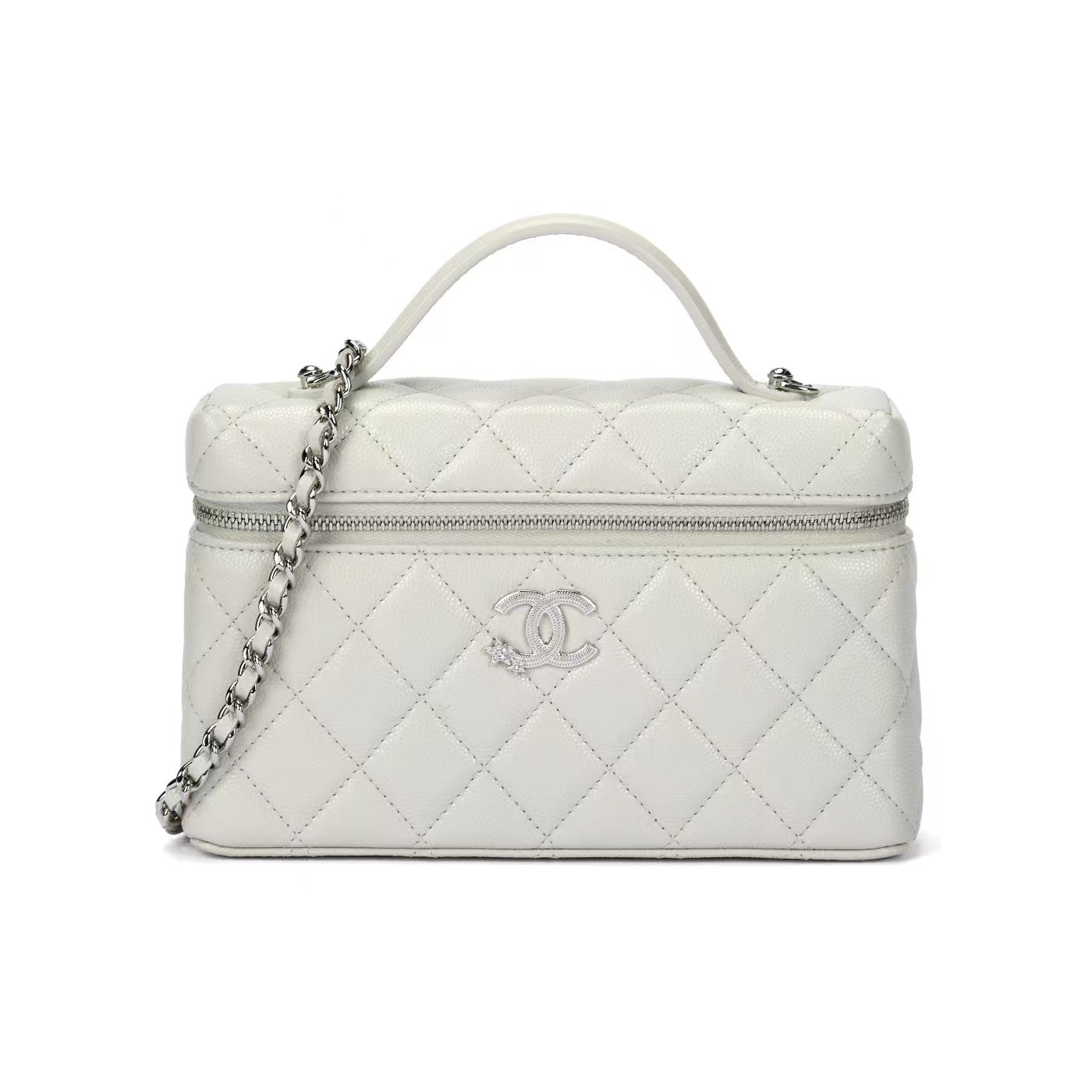 Chanel Women's Fashion Classic Solid Color Diamond Quilted Logo Leather Zipper Chain Shoulder Bag Crossbody Bag Bags AS5740-B22144-94305 #79348
